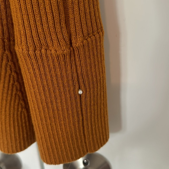 Pearl by Lela Rose Full Sleeve Knit Dress Copper S - Picture 5 of 6